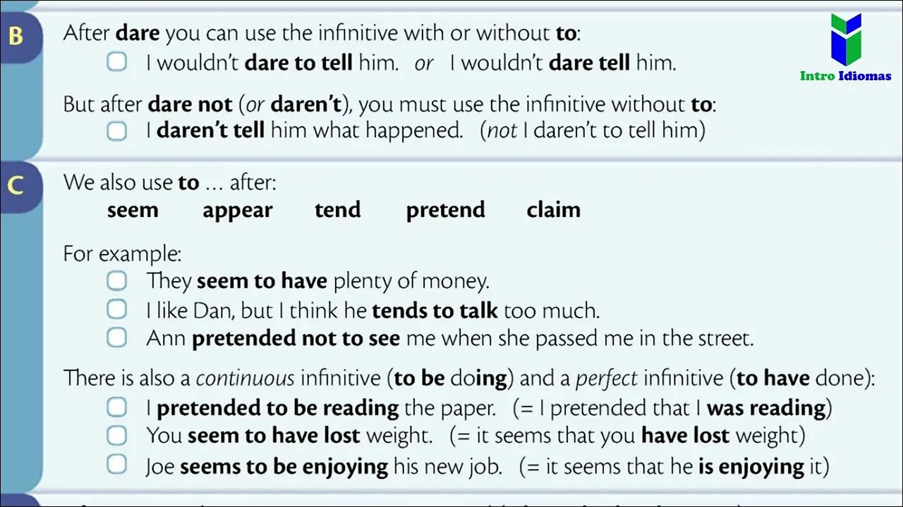 054 - ENGLISH GRAMMAR IN USE Unit 54 - Verb + to - decide to - forget to etc.