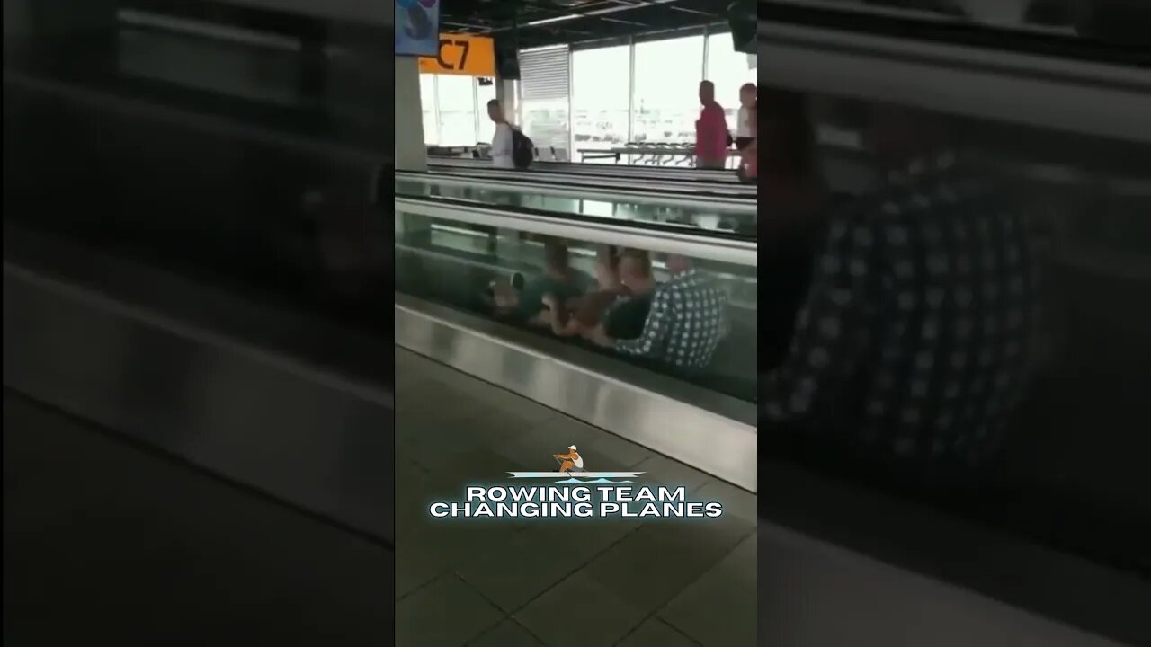 Olympic Rowing Team Changes Planes At The Airport