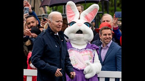 Costumed Bunny Interrupts President Biden Twice During WH Easter Egg Roll