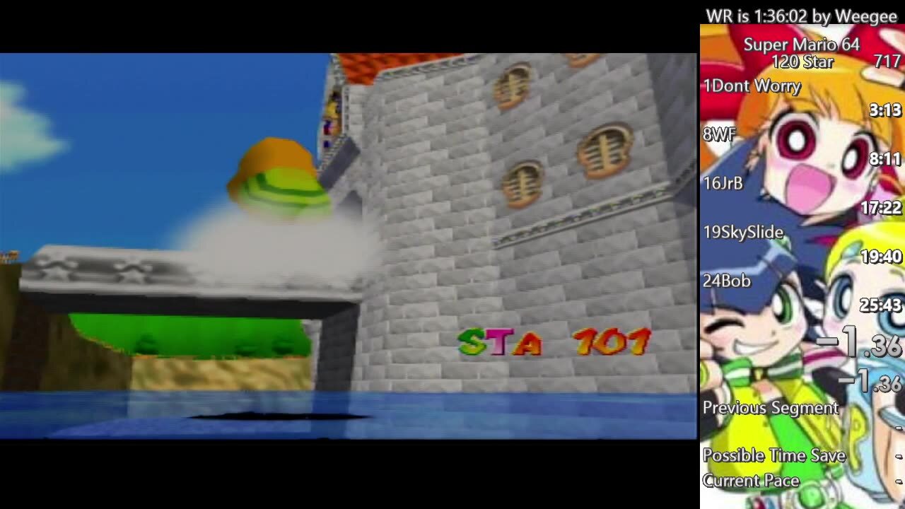 Super Mario 64 100% 120star Speedrun no reset #34