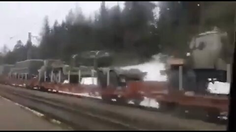 Slovakia to Ukraine by rail transport of the S-300PMU air defense division of Soviet production