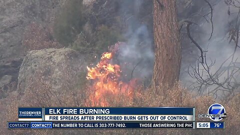 Elk Fire burning in Larimer County