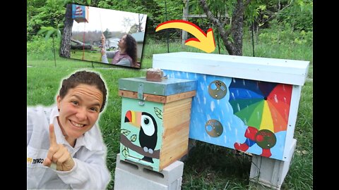 It WORKED– Using My PULLEY SYSTEM & Installing My FIRST CAUGHT SWARM! 🎉