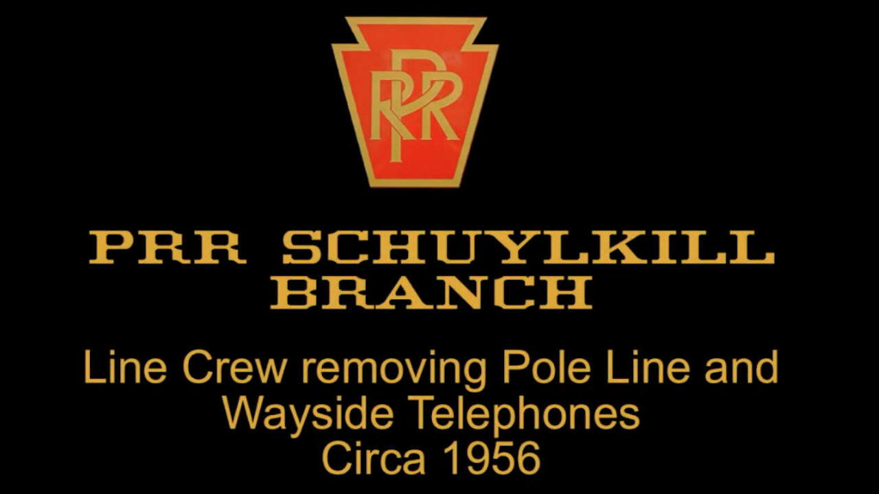 PRR Schuylkill Branch Pole Removal ~1956