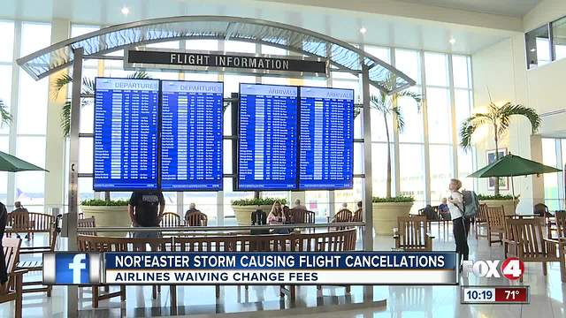 Nor'easter storm causing flight cancellations