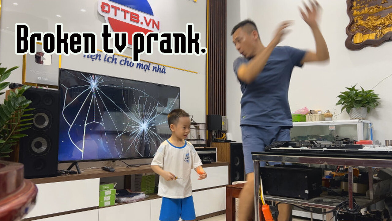 Broken tv prank