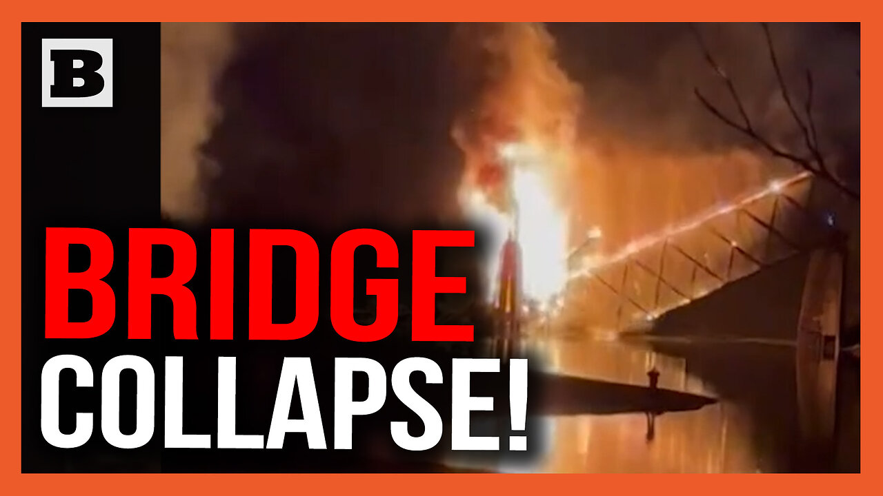 Historic Red Bridge in Kamloops British Columbia Goes Down in Flames