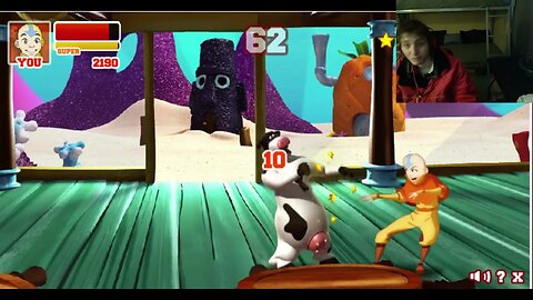 Otis The Cow VS Aang The Avatar In A Nickelodeon Super Brawl 2 Battle With Live Commentary