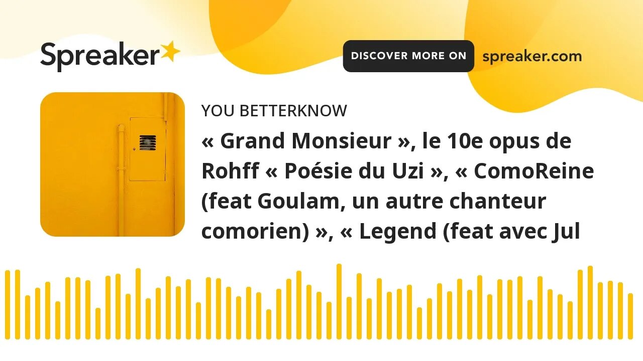 « Grand Monsieur », le 10e opus de Rohff « Poésie du Uzi », « ComoReine (feat Goulam, un autre chant