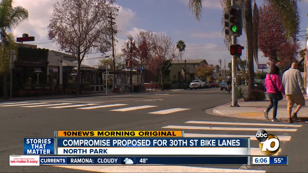 Compromise proposed for 30th Street bike lanes in North Park