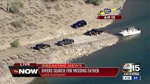 Divers searching for missing father at Lake Pleasant