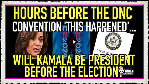 This Happened....Will Kamala Be President Before The Election