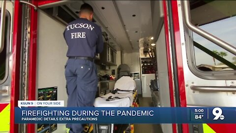 Lifesaving efforts from Tucson Fire Department paramedics continue during the pandemic