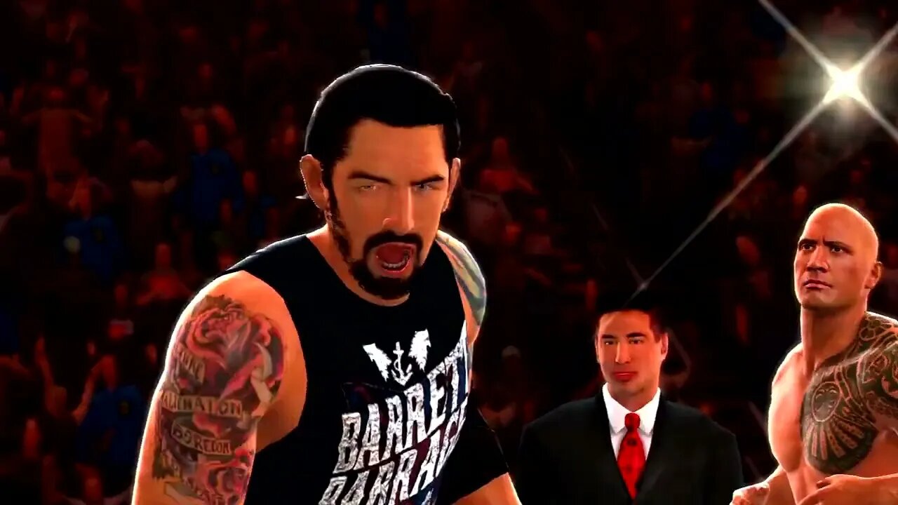 WWE 2K14 Gameplay The Rock vs Wade Barrett