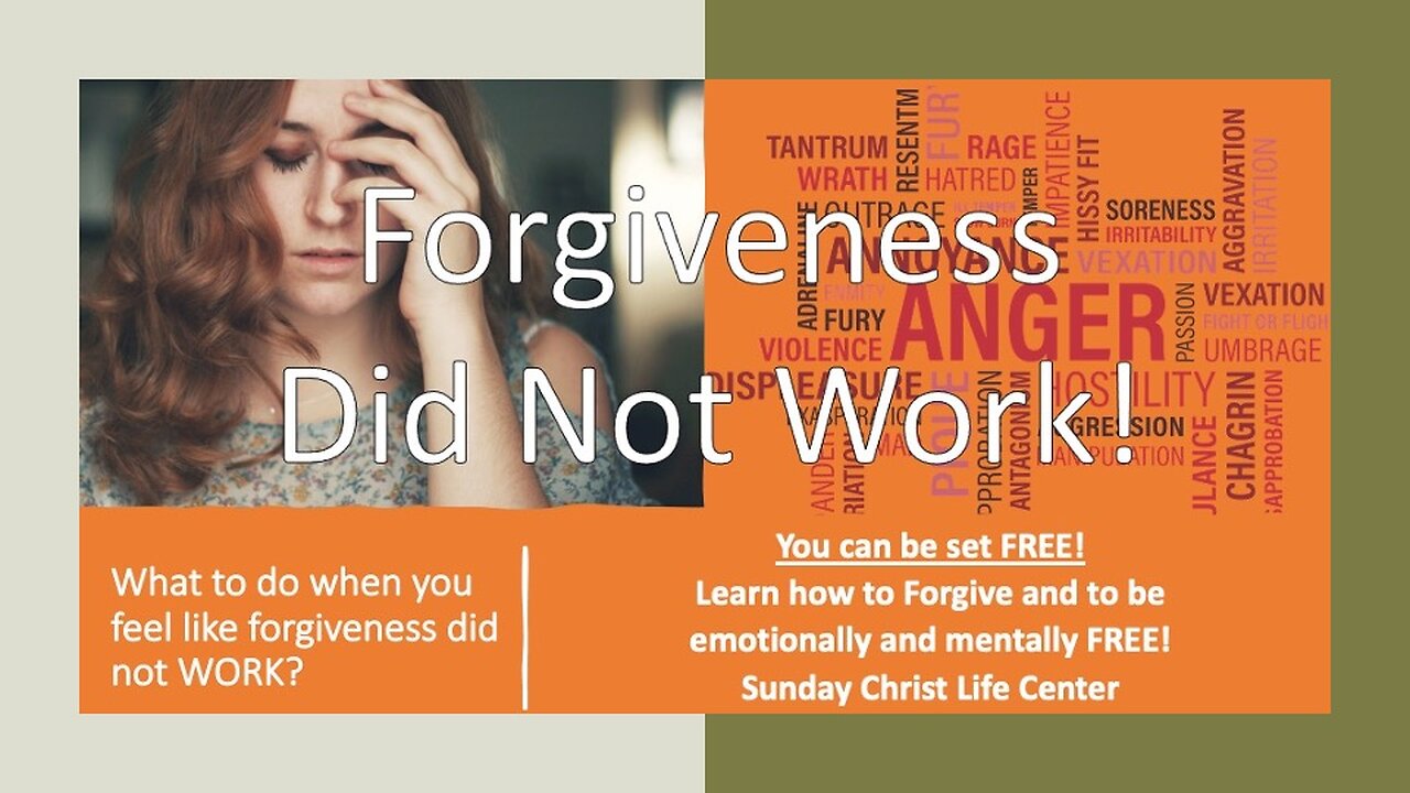 What Do You Do When Forgiveness Do Not Work?