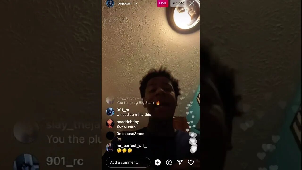 Part 2 big scarr on Instagram live listening to rod wave🔥