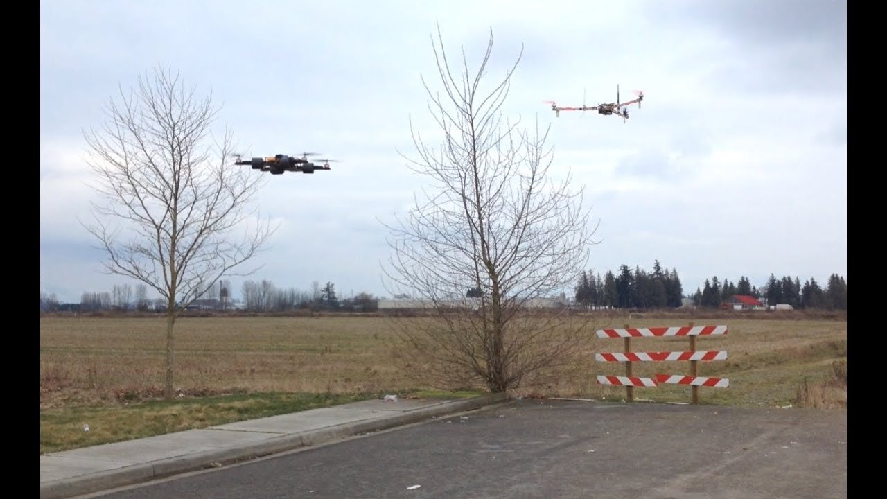 Quadcopter and Tricopter Dueling Fun