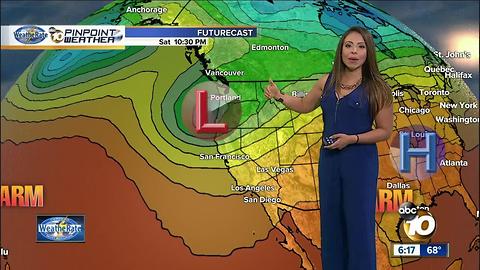 10News Pinpoint Weather with Meteorologist Angelica Campos