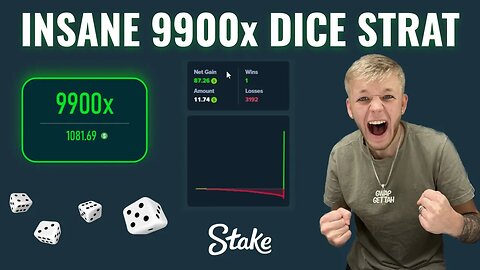 INSANE DICE 9900X STRATEGY ON STAKE! LOW RISK HIGH REWARD?!