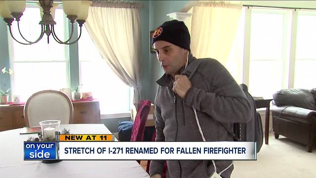 Portion of I-271 renamed for fire captain who helped change cancer benefits for firefighters