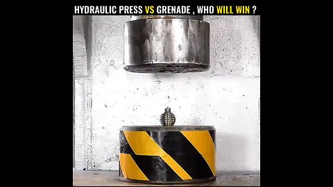 Hydraulic press VS Grenade 💥 Who Will Win ?🤯 #shorts #america #shortfeed