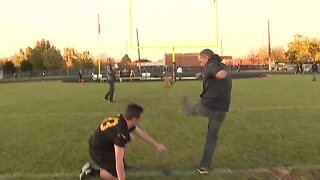 Scott Dorval Kicks a Field Goal