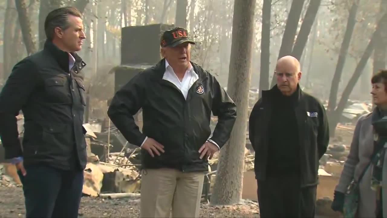 Trump tours Camp Fire devastation in Paradise as death toll rises