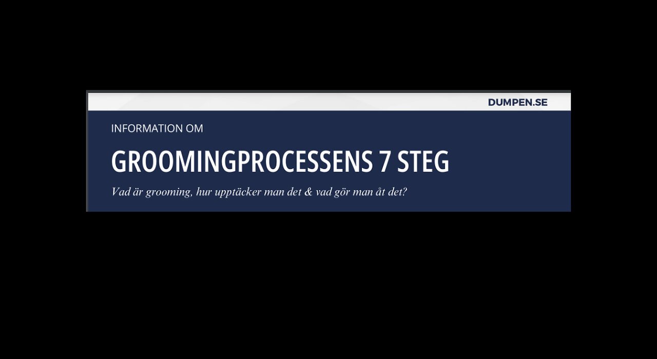 GROOMINGPROCESSENS 7 STEG DEL 2