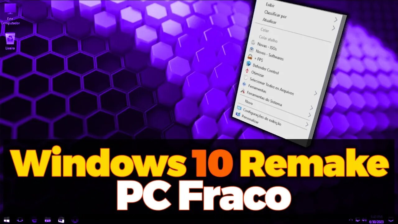 Windows 10 Remake 1.0 Melhor Sistema para PC Fraco