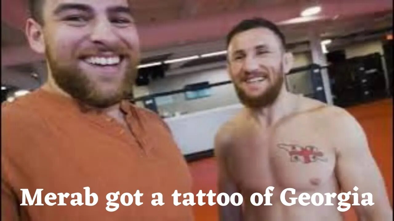 Merab got a tattoo of Georgia because the ufc doesnt allow flags Its funny but crazy