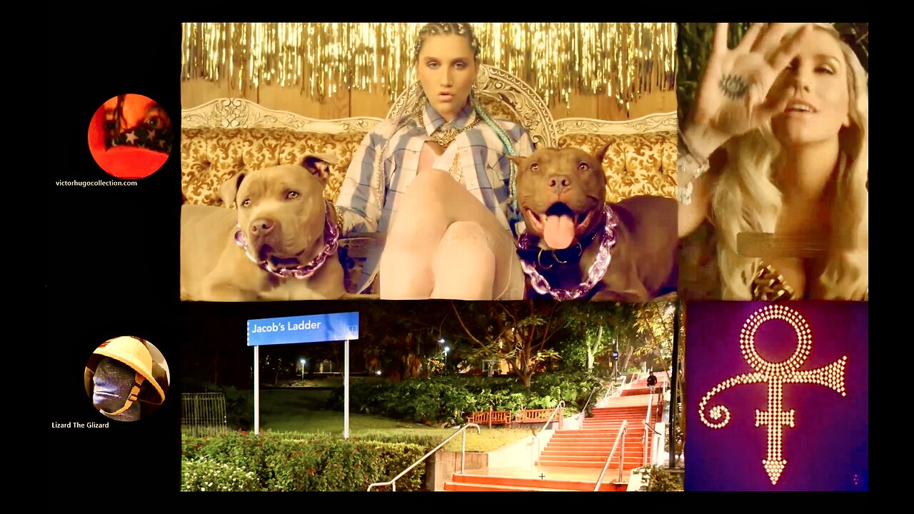Lizard Glizard Victor Hugo Ke$ha Crazy Kids Adrenochrome Jacobs Ladder Prince Subliminal Symbolism
