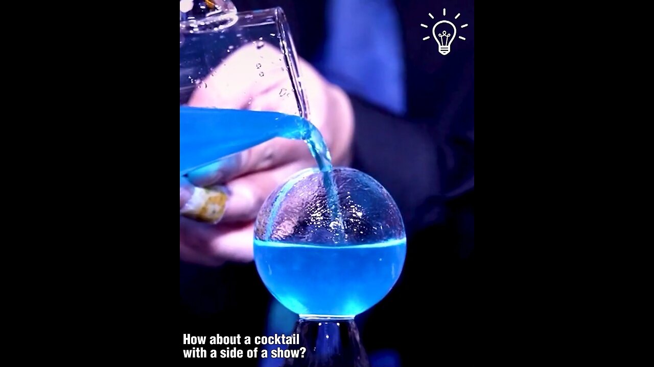 "Have you ever witnessed such creative cocktails? 🍹💙"