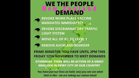 THOUSANDS protesters gather in Wellington with messages to politicians 9th November 2021