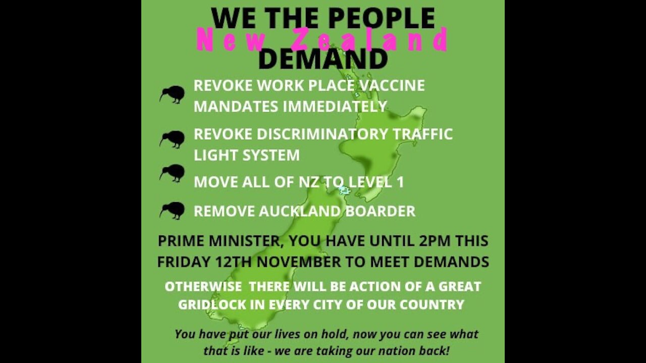 THOUSANDS protesters gather in Wellington with messages to politicians 9th November 2021