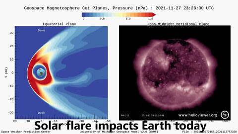 Solar flare impacts Earth today