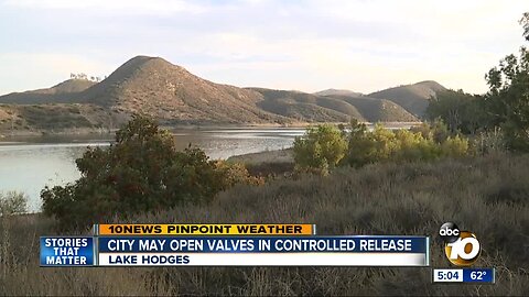 City may open valves in controlled release at Lake Hodges