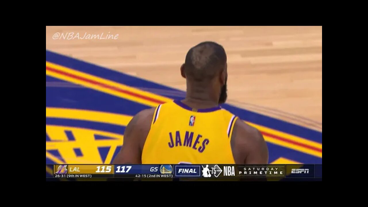 LeBron James Chokes Game Winner As Stephen Curry 200 IQ Foul To Him !😂