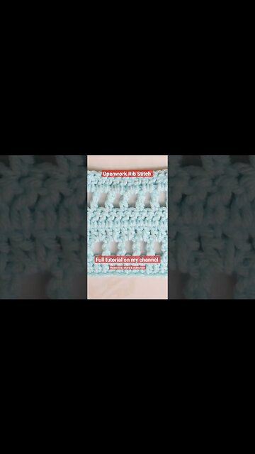 🧶 Have you tried the crochet Openwork Rib Stitch? #infiniticraftingco #crochettutorials
