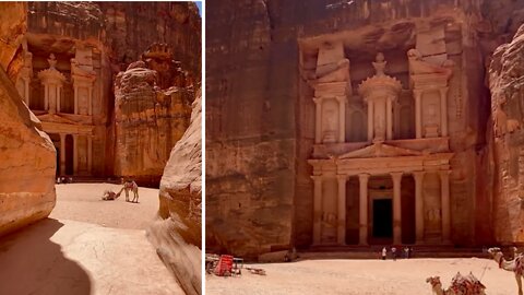 Walking to petra jordan