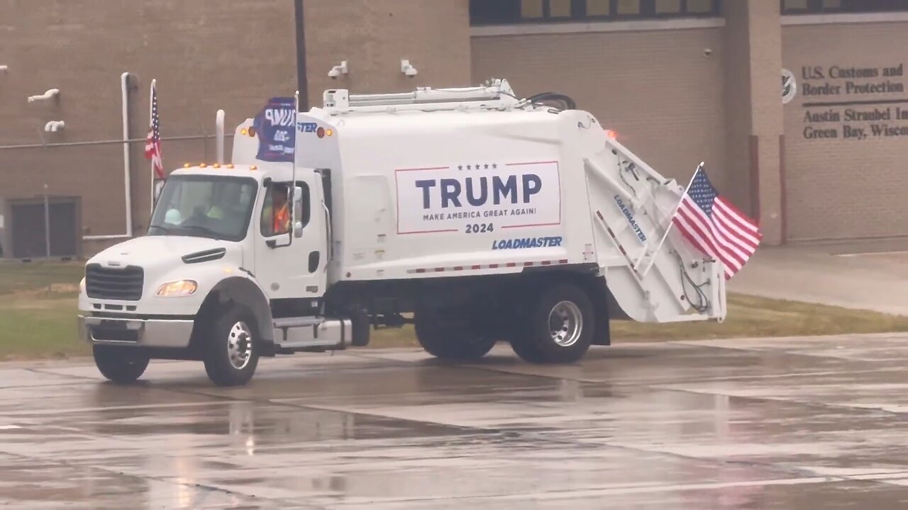 President Trump is wheels down in Wisconsin