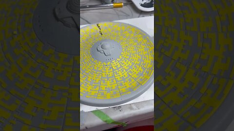 1:1000 Enterprise Refit, Bottom Saucer masked. #startrek #enterprise #startrekenterprise