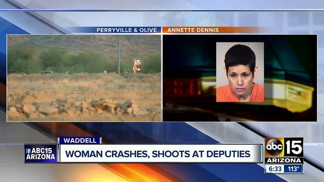 Woman accused of shooting at deputies in Waddell