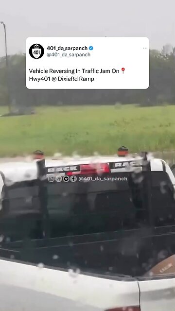 Vehicle Reverse On Highway