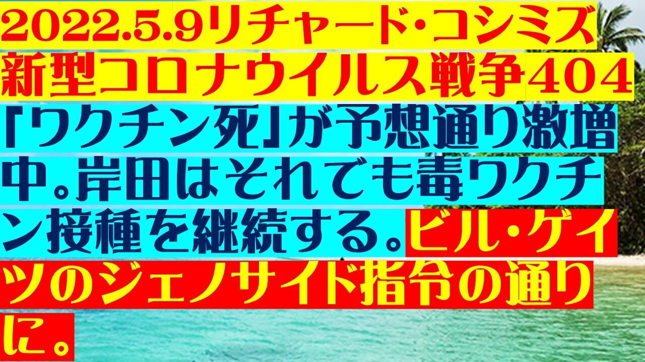 2022.05.09 リチャード・コシミズ新型コロナウイルス戦争４０４