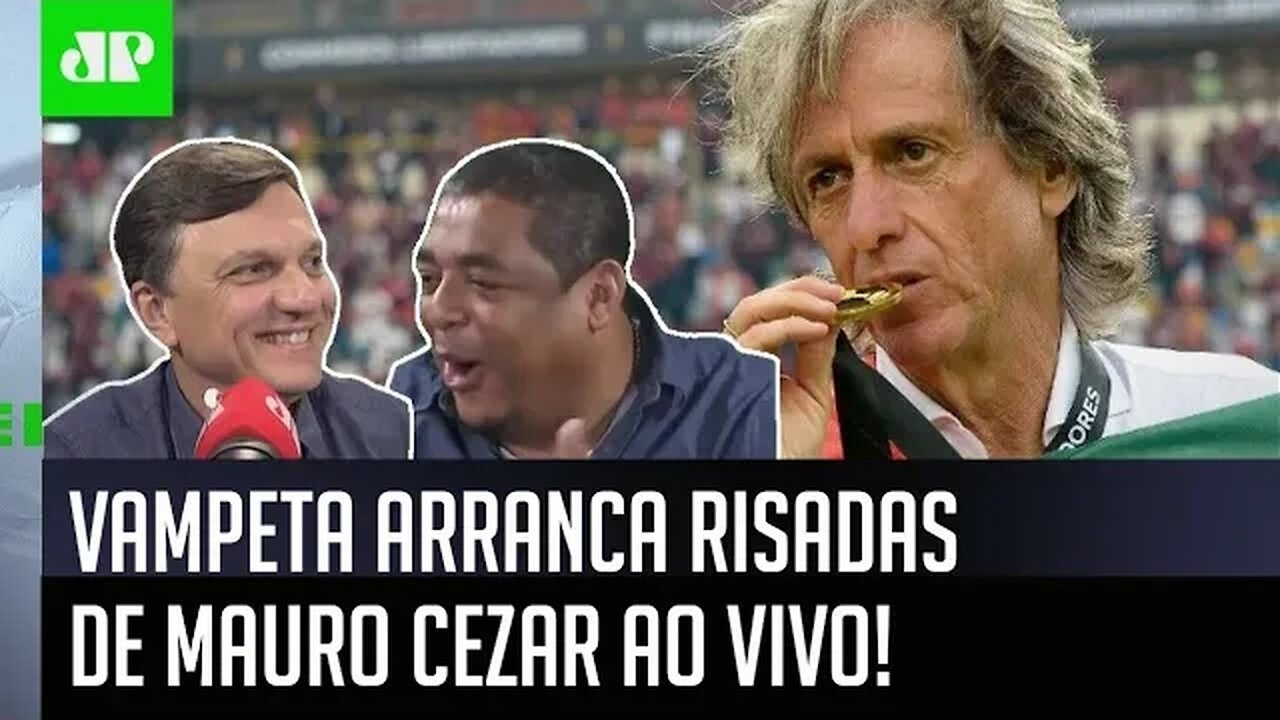 "Ô Mauro Cezar, DESSA VOCÊ NÃO SABE!" Vampeta ARRANCA RISADAS ao falar de Jorge Jesus!