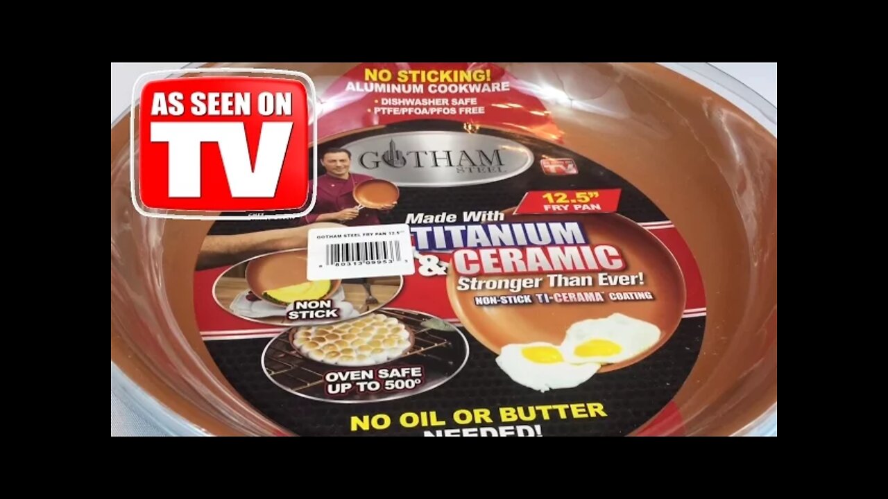 Gotham Steel Non-Stick Titanium Ceramic 12.5" Frying Pan - AS SEEN ON TV