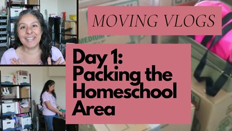 Moving Vlogs Day 1 - Packing the Homeschool Area