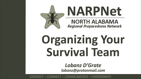 Organizing Your Survival Team