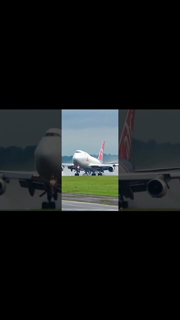 💦Runway Cleanup by B747👌