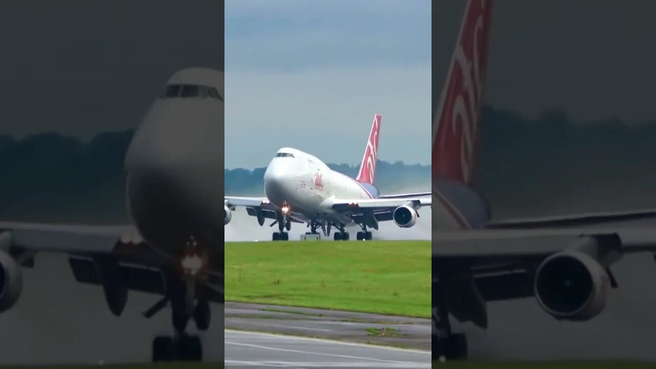 💦Runway Cleanup by B747👌